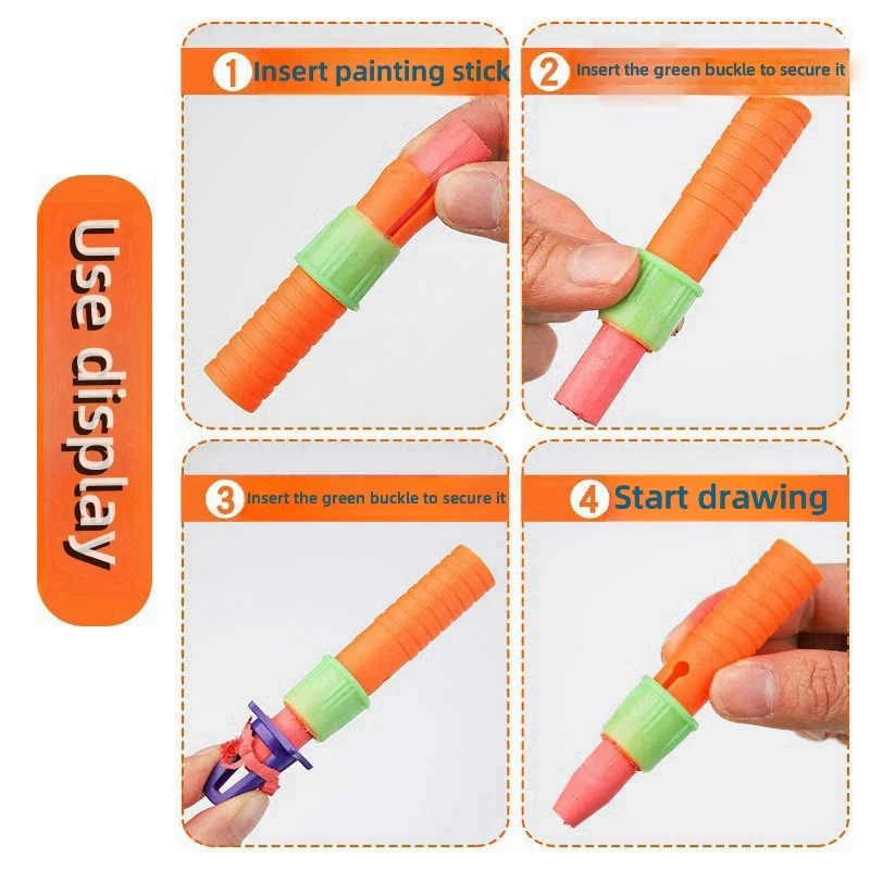 Oil painting Stick extender Pencil Sharpener Multi-function crayon cap pen catcher Oil painting stick life extension extender 6