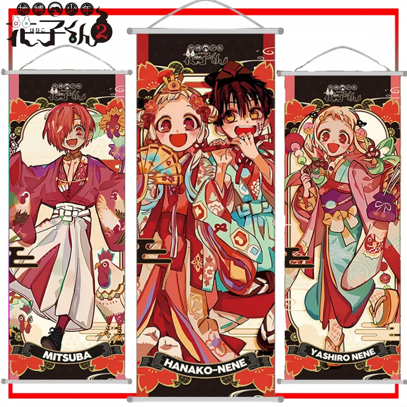 Toilettengebundene Hanako-kun lange Wandrolle Cartoon Yashiro Nene hängender Stoff Anime Merchandise Raumdekoration Waren