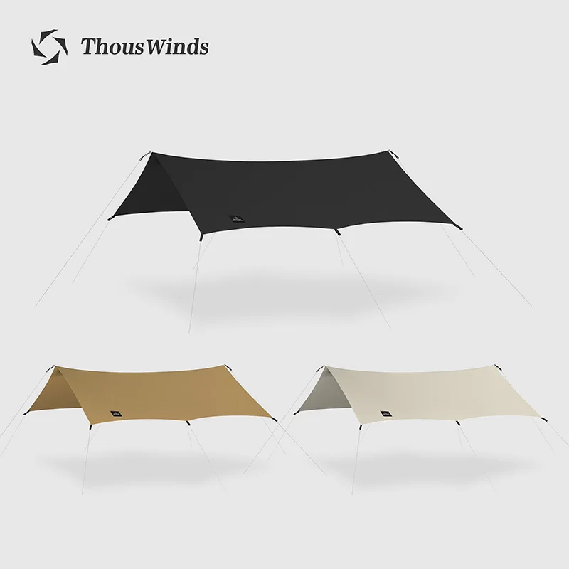 Thous Winds 초경량 하이킹 차양, 2-8 인용, 15D 더블 실리콘 코팅, 캠핑 캐노피 썬타프, 360g, 3x3, 4x3, 4x4.5m 