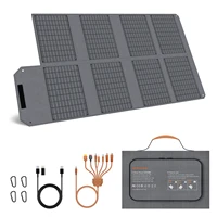 MHPOWOS – panneau solaire pliable 80W, alimentation Portable avec 4 Ports (DC/USB-C/2xUSB-A) et connecteur 7 en 1 pour sauvegarde d'urgence 1