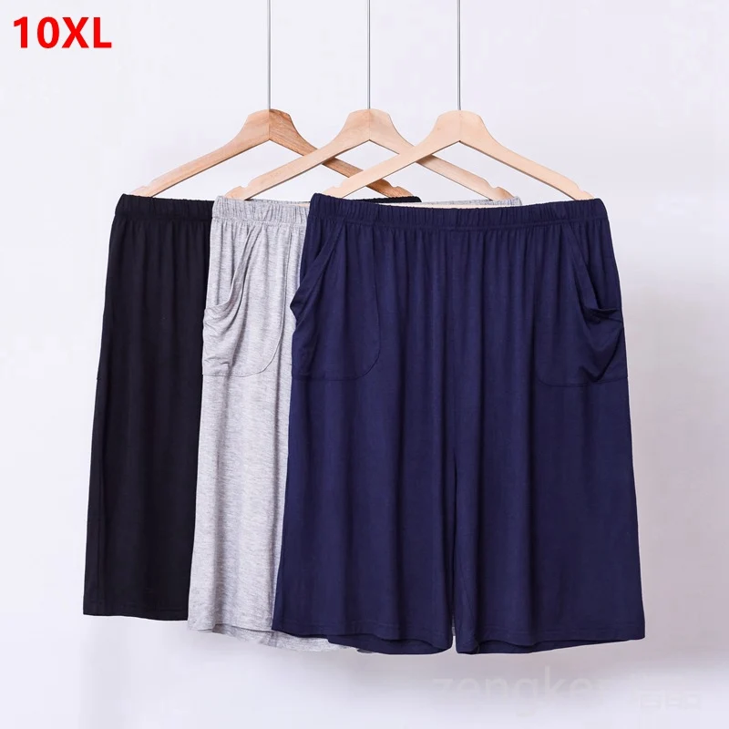 Men's pajama pants short casual summer modal large elastic comfortable summer home large size pants 10XL 9XL sleep wear men Pajama Pants