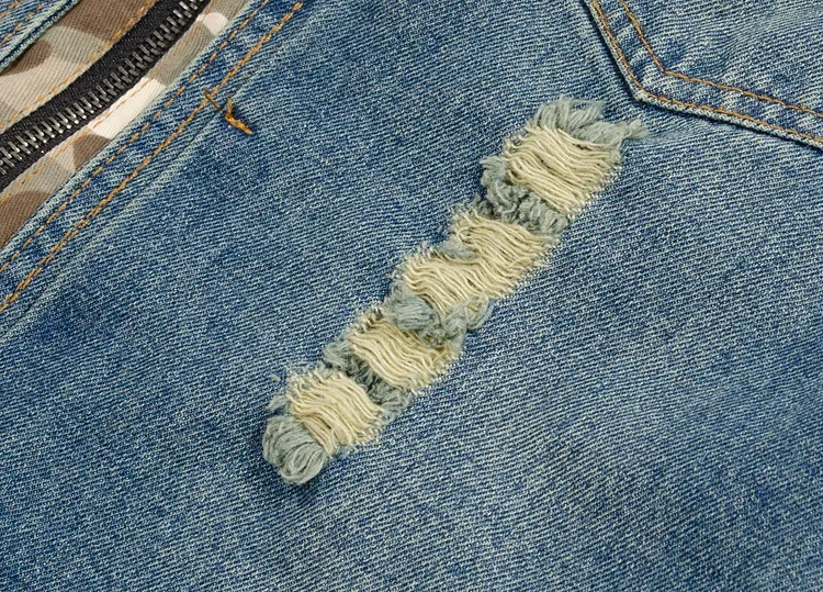 Description Picture 5 of itemMens Vintage Ripped Jeans Man Hooded Vest Casual Male Denim Vest With Multi Pocket Sleeveless Jacket Masculino Colete XXXL