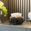 Ceramic Tissue Box Glazed Shell Clamshell Desktop Storage Box Ashtray Napkin Holder Toilet Paper Holder Home Decoraction Luxury 4