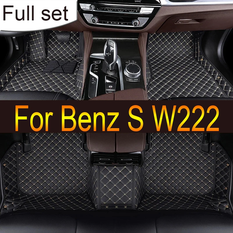 

Car Floor Mats For Benz S W222 Sedan 4-seat 2014 2015 2016 2017 2018 2019 2020 Foot Pads Carpet Cover Interior Accessories