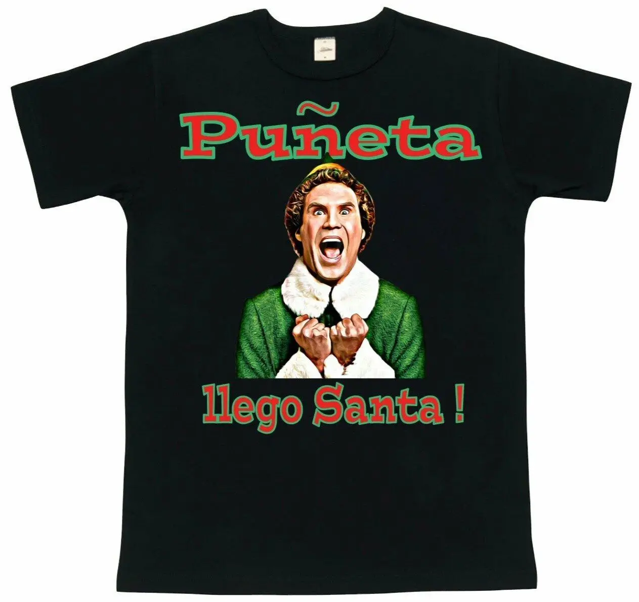 Футболка ELF llego Santa Boricua Пуэрто-Рико с длинными или короткими рукавами