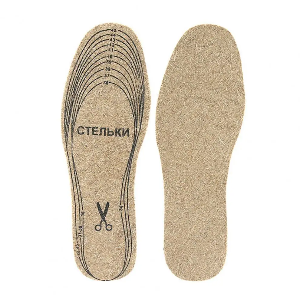 Wool Felt Insoles Winter Warm Boot Shoe Insert Insoles for Men Women Foot Pain Relief Inner Soles for Outdoor Sports Running shoe insoles orthopedic insoles