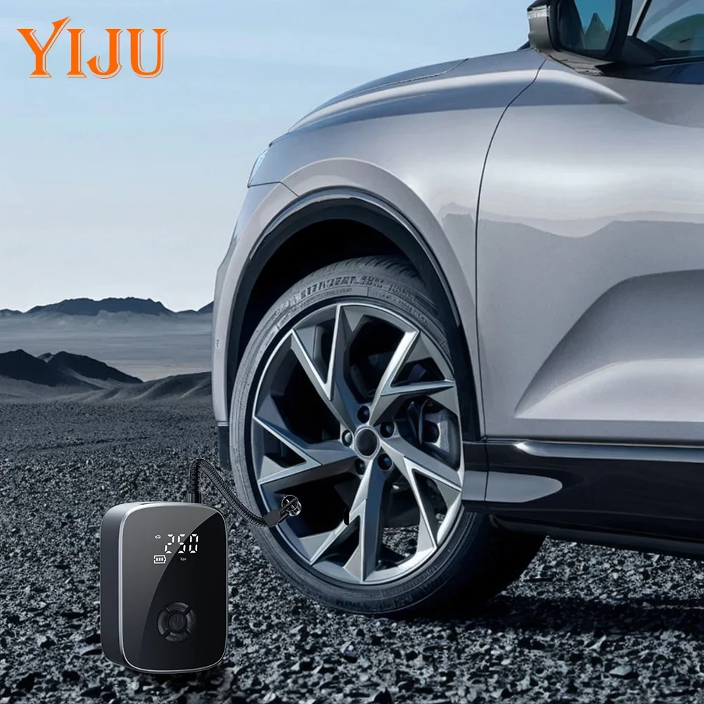 Tire Inflator Portable Air Compressor Cordless Air Pump for Car Tires 150PSI-Tire Pump with Pressure Gauge for Car Bike Motor