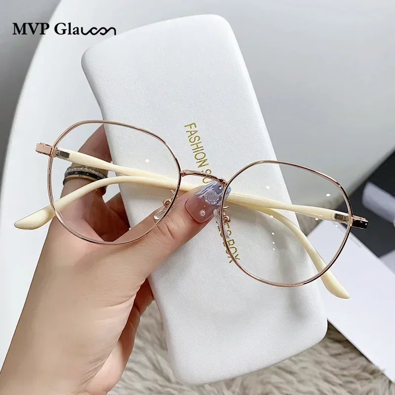 Eyeglasses Frames Eyeglass Frames Glasses Ins Metal Round Decor Round Glasses Women Anti Blue Light Computer Black Metal Spectacle Frame 0 Diopter