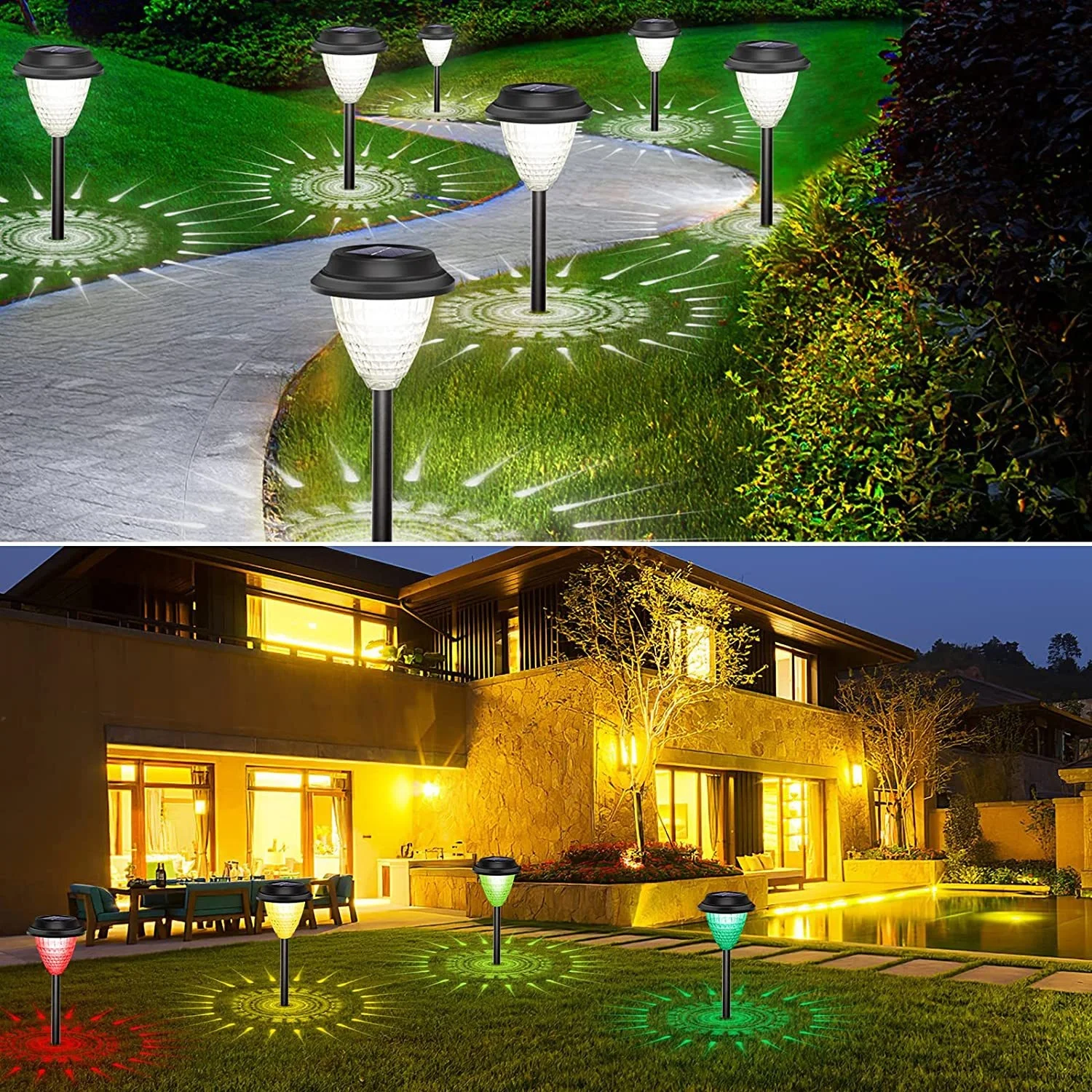 

Solar shadow lawn lamp outdoor waterproof courtyard garden villa balcony decoration atmosphere layout plug-in lamp