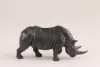 Rare Chinese copper rhino Figure statue collect bronze good stand table decor 3