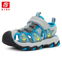 Baasploa Kids Beach Sandals 2023 Summer New Fashion Children Sandals Non-Slip Outdoor Breathable Beach Shoes for Boys Hook&loop 2