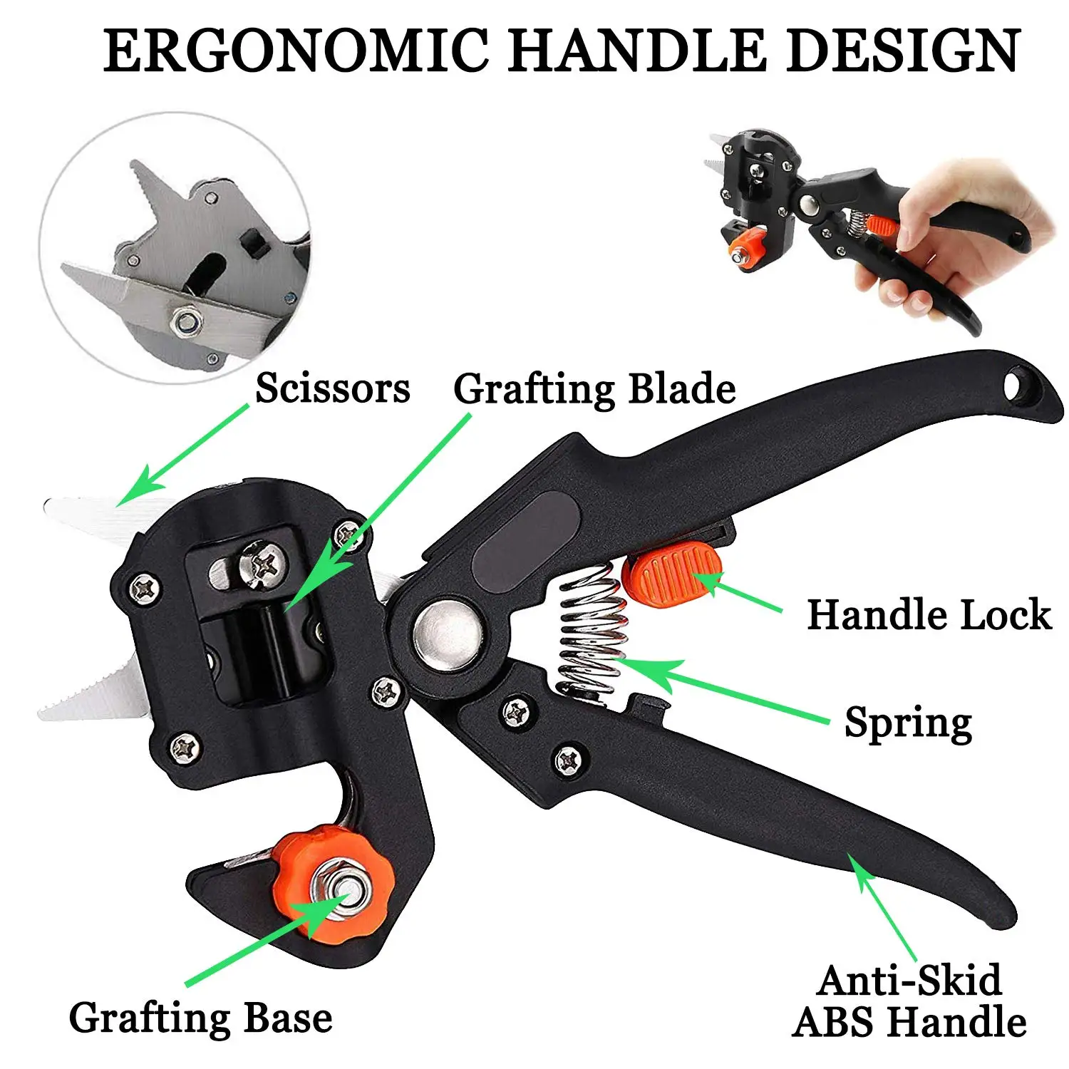 2-in-1 Garden Grafting Tools Pruner Kit 2CM / 3CM Grafting Film Grafting Scissors Plant Branch Vine Fruit Tree Cutting Tool Kits 2