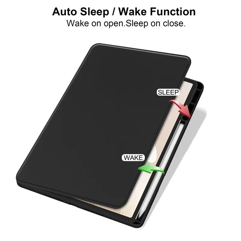 360 Rotating Acrylic Tablet Case with Pencil Holder