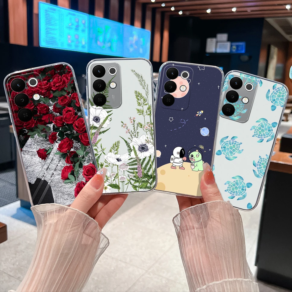 Colorful Patterned Clear Soft Silicone Phone Cover - Lightweight and Stylish Case