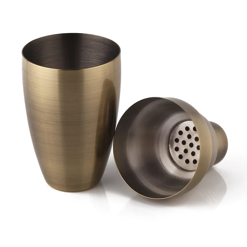 Cocktail Shaker in Silver Copper Gold Black Bronze Finish