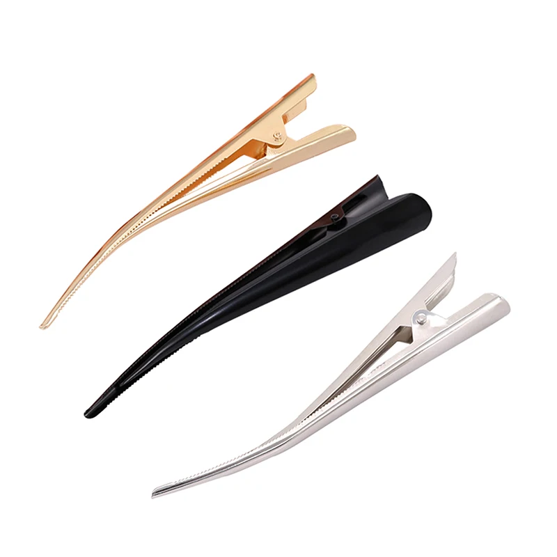 10 stücke 12,5 cm Lange Metall Haar Clips Hohle Blume Entenschnabel Haar Klemmen Haar Zubehör Friseur Salon Spitze Clip – Detail 10