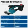 Drillpro 2 IN 1 Brushless Electric Hedge Trimmer 2500 SPM Lawn Mower Garden Bush Grass Scissors Power Tool For Makita Battery 3