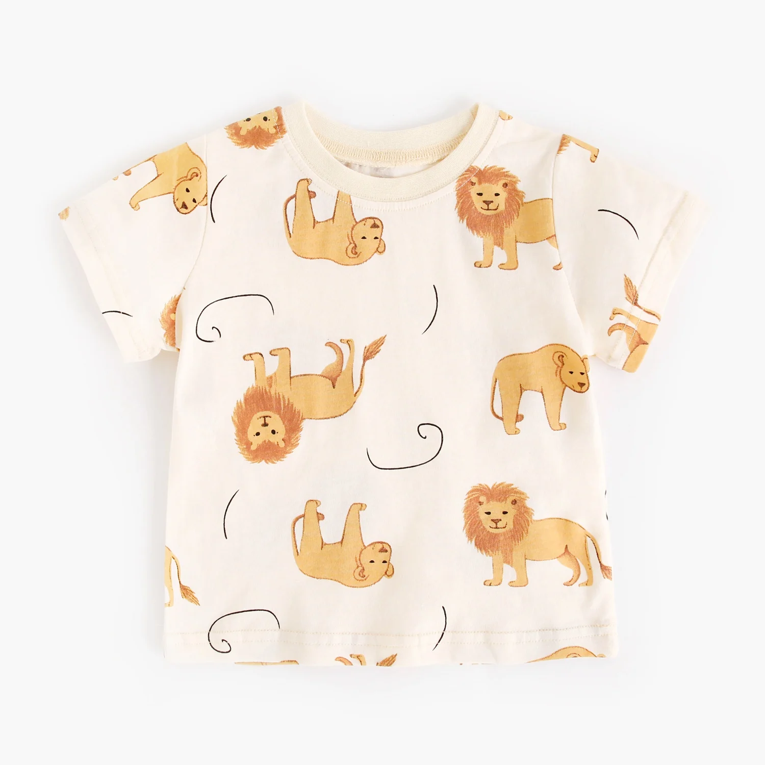 아동복 여름  남아 의류 세트 귀여운 동물 티셔츠와 반바지 2종 세트