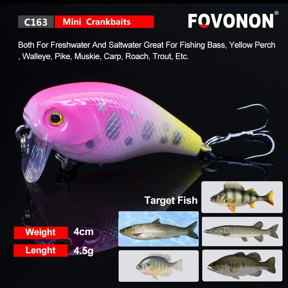 FOVONONFloatCrankbaitsWobblerDeepFishingLureCCrankbaitJerkbait
