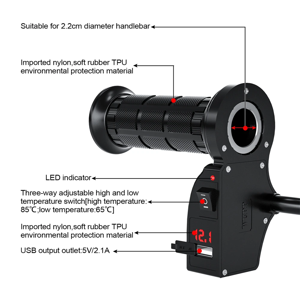    ׸, ATV ڵ ,  ÷,   ڵ ׸, 22mm, 7/8 ġ ڵ  , 12V