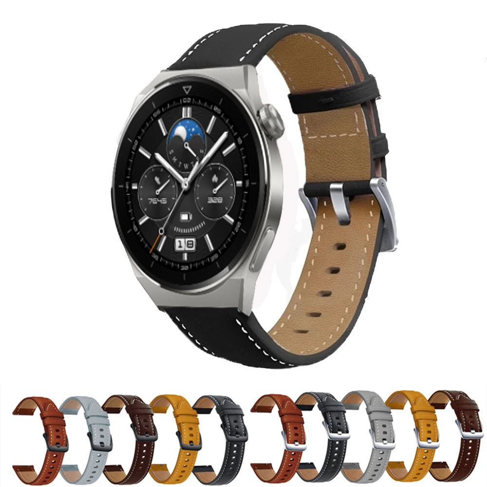 Cinturino In Pelle Per Huawei Watch Gt 3 Pro 46Mm 43Mm Cinturino 20Mm 22Mm Bracciale Per Huawei Gt 2 Gt 3 42Mm/Gt 2 Pro/Gt 2E Runner Correa