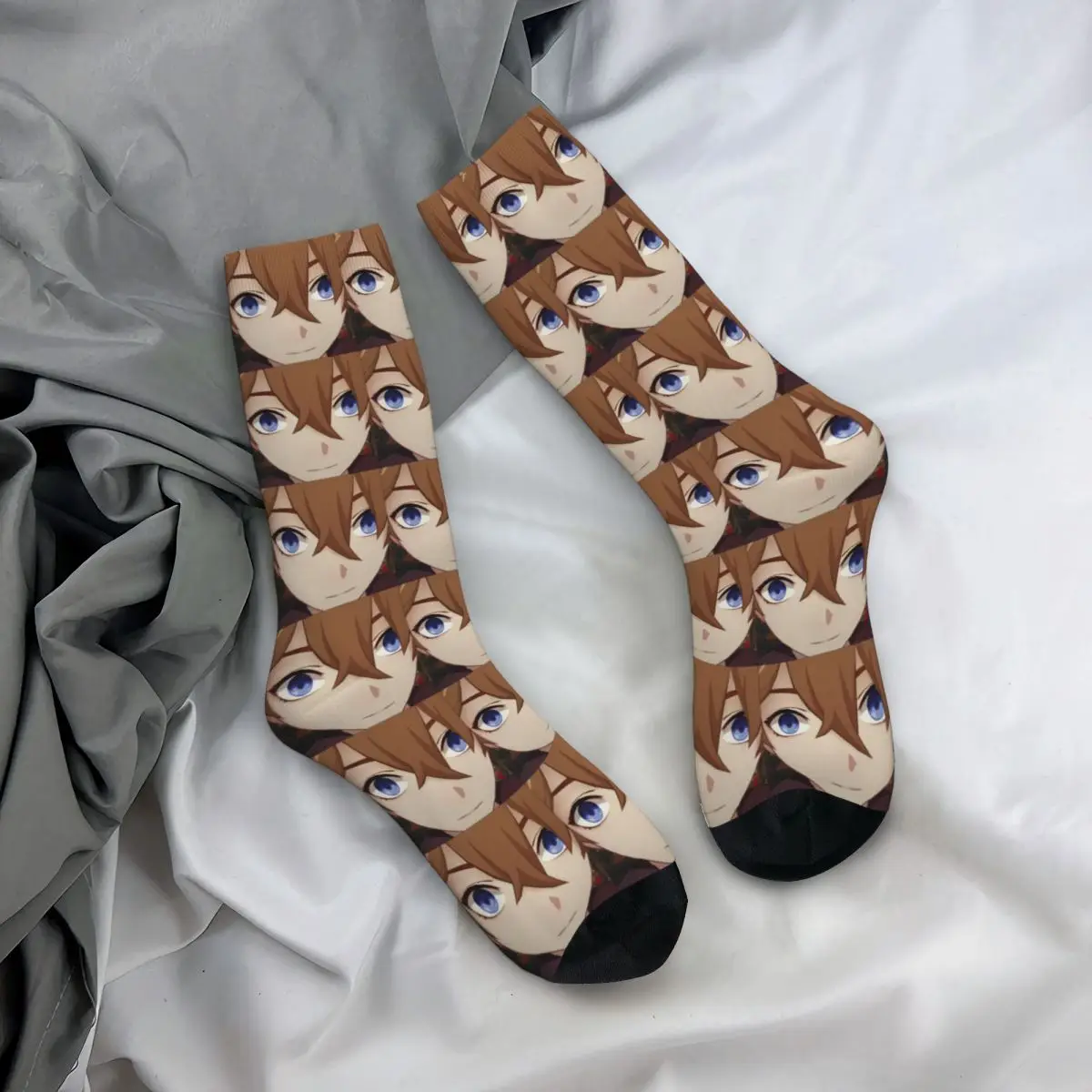 Fashion Novelty Childe Tartaglia Face Meme Socks - High Quality Unisex Socks