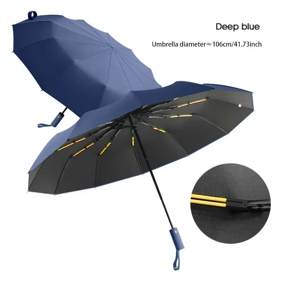 Guarda-chuva totalmente autom&aacute;tico chuva e sol prote&ccedil;&atilde;o solar refor&ccedil;ada prote&ccedil;&atilde;o UV solar guardachuva dobr&aacute;vel