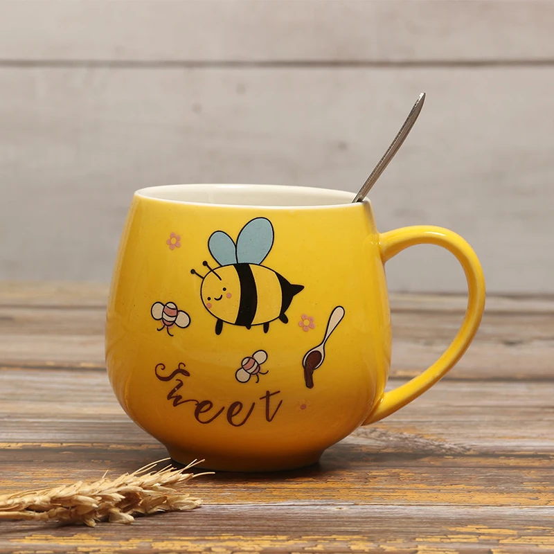 Perfk Keramik-Kaffeetasse In Fruchtform – Bananen-Design, 450 Ml, Mit Griff
