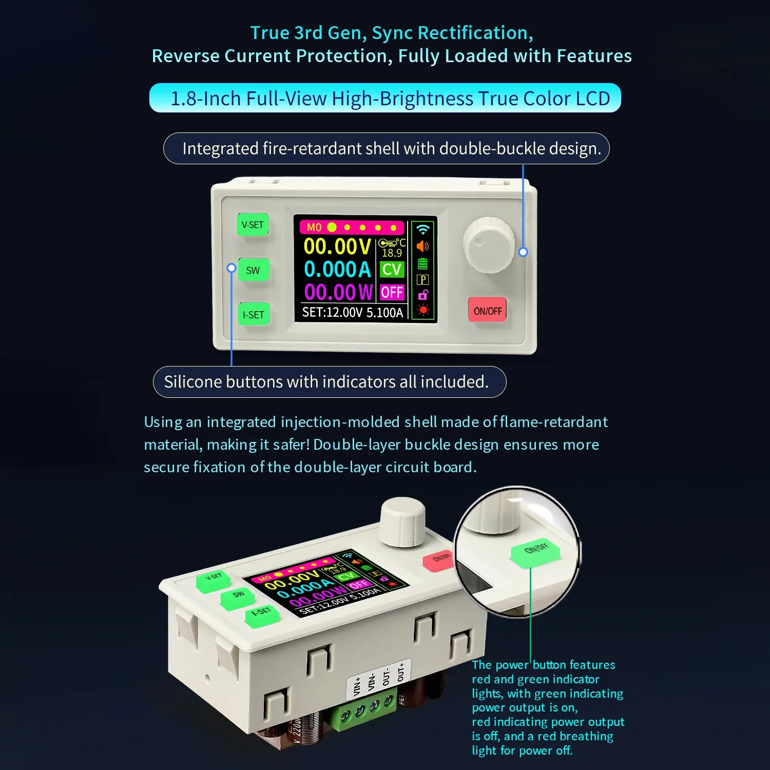 XY6509S CNC DC Regulated Laboratory Power Supply 0-65V 585W Buck