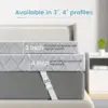 4-Inch Firm Mattress Topper King Size Firm to Extra Firm Memory Foam Bed Topper - Relieve Back Pain High Density Foam Mattress 6