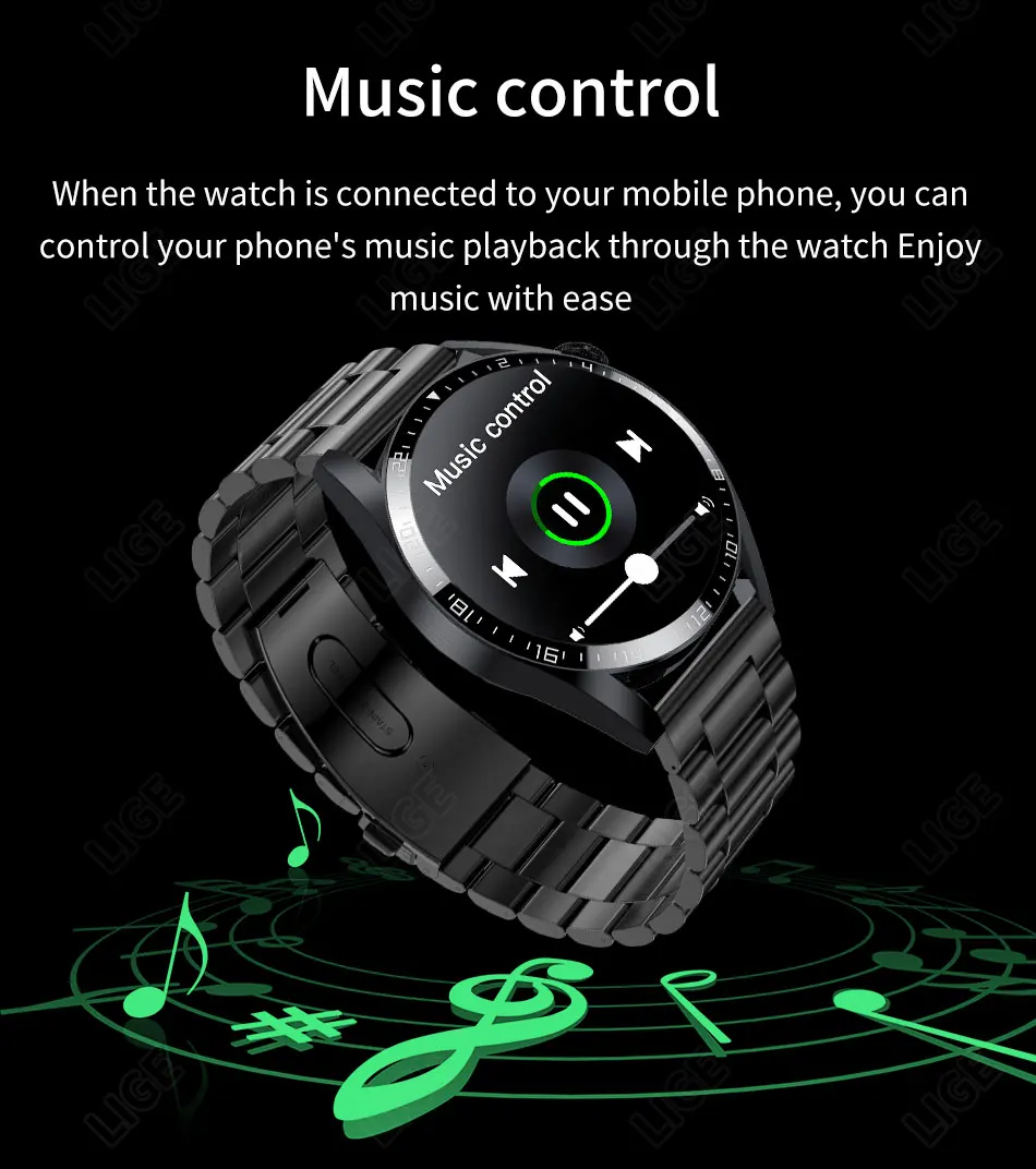 LIGE Bluetooth Calls Smart Watch Men Dialing Receive Phone Calls Sports Pedometer Calorie Consumption Smartwatch Man Bracelet