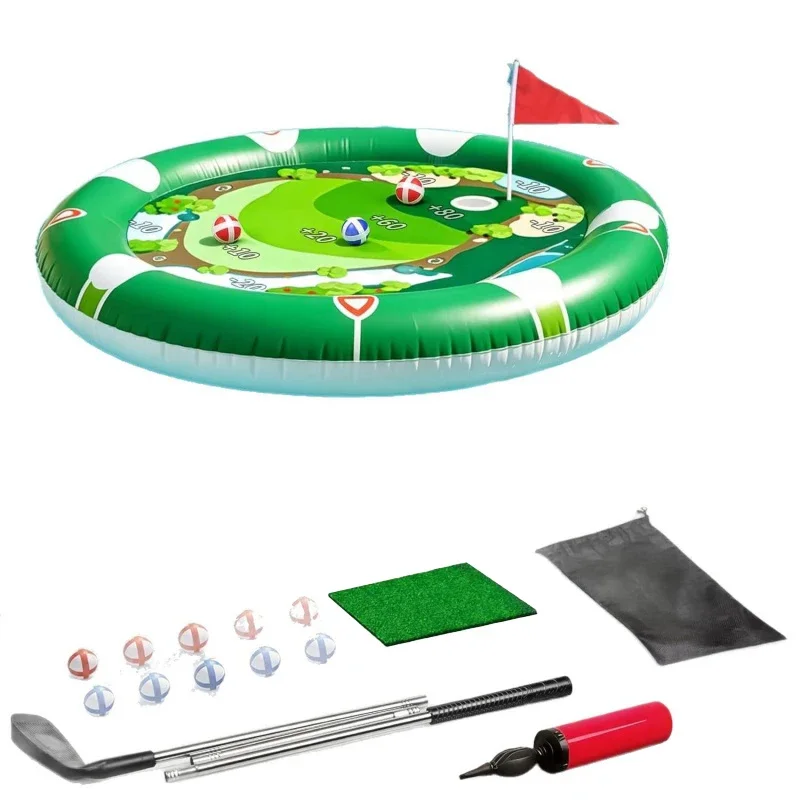 Kids Inflatable Set Water Chipping & Card Game Swimming Pool Toy Outdoor Golf Play Gift Boys Girls Easy Inflation_voghion.com
