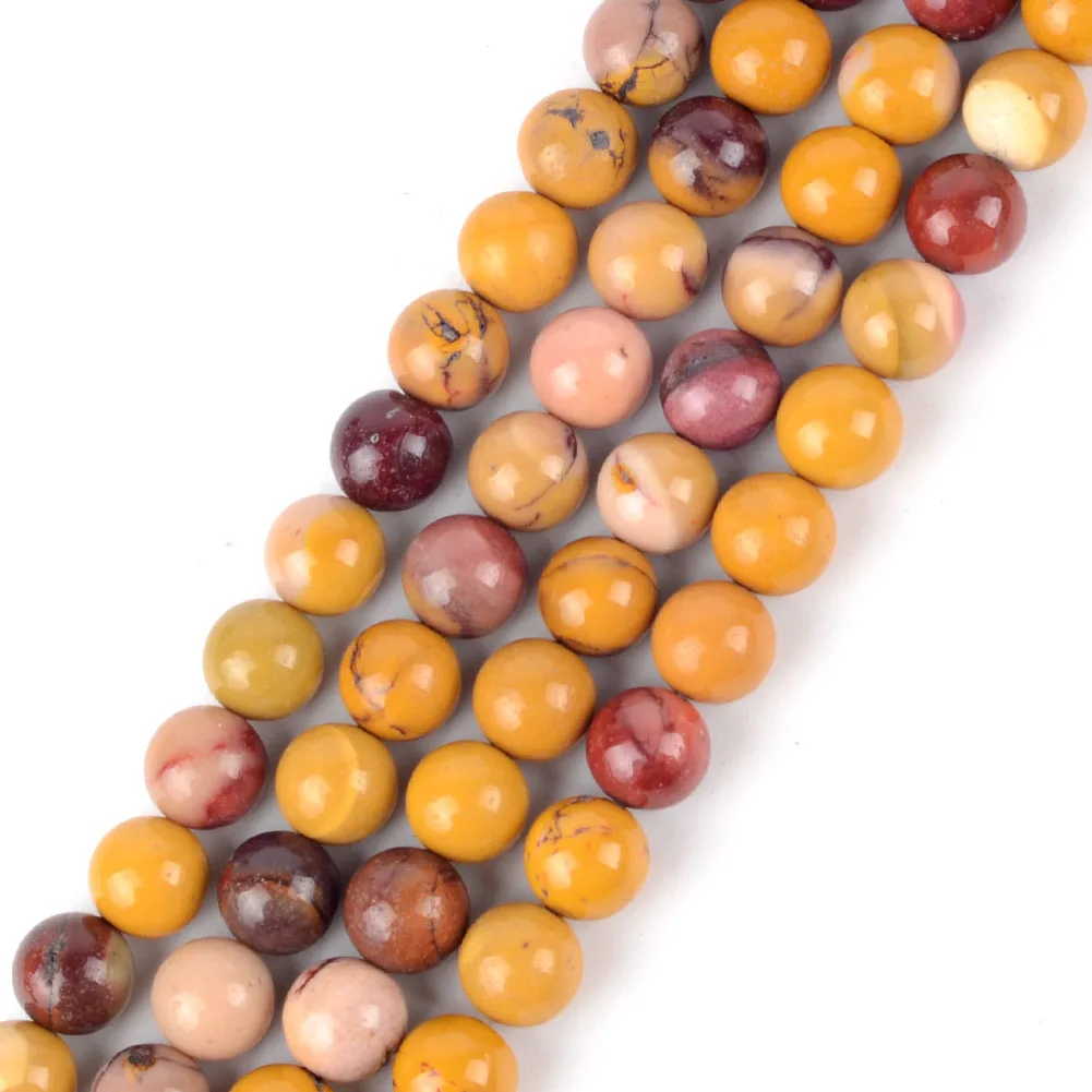Naturstein Perlen Mookait Für Schmuck Machen Runde Lose Diy Zubehör Armband Halskette 4-12mm 15 zoll – Detail 7