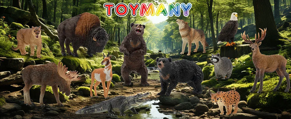 Toymany Simulation American Bison Wildlife Tiermodell Spielzeug Minifiguren Puppen Actionfiguren Spielzeug für Kinder Geschenk Kuchen Deko – Detail 1