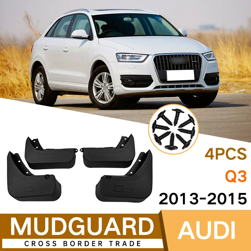 

For Audi Q3 2013-2015 black car mudguard Reduce dust Resist tire dirt car accessories tools