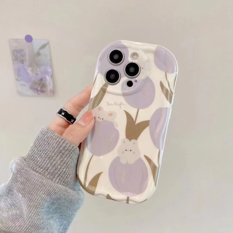 Tulip Grip Tok Holder Wave TPU Phone Case