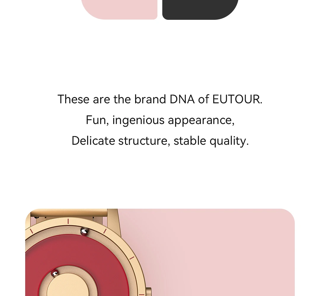 EUTOUR 2025 Spring Arrival Red White Concept Jewelry Watch Resin Material Grace Lady Girl Elegant E059 Magnet Watch Bracelet
