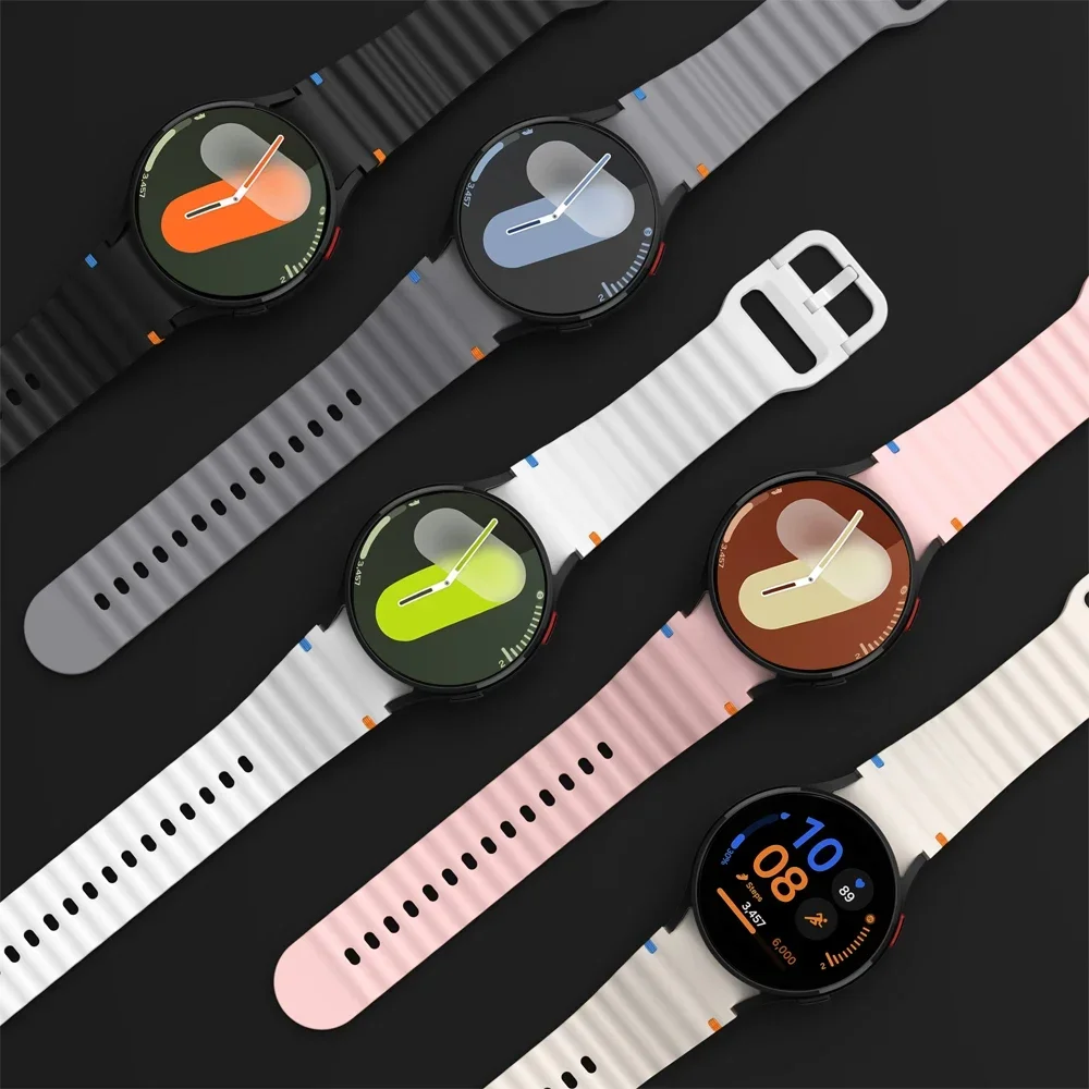 Originalband für Samsung Galaxy Watch 7/FE/5 Pro/6/4 Classic 44 mm 40 mm Silikon-Sportgürtelarmband Correa Galaxy Watch 7 Armband – Detail 2