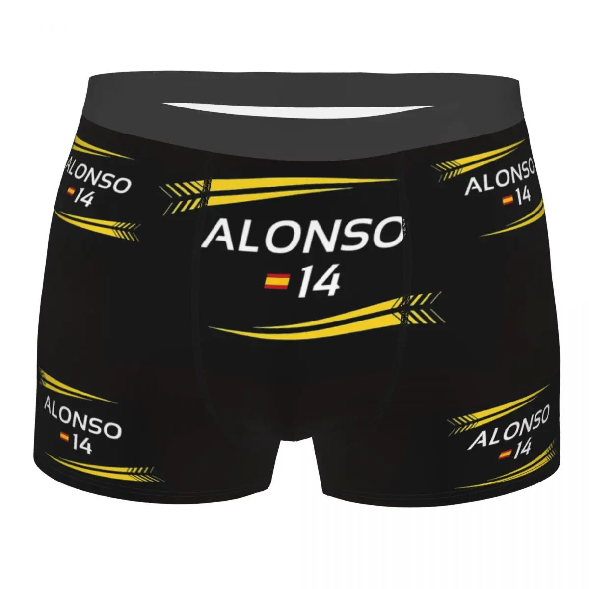 F1 2021 - 14 Alonso Black Version Classic Men Boxer Briefs Underpants Highly Breathable High Quality Gift Idea