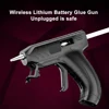 Portable Hot Melt Glue Gun Kit 40 Watt Cordless Hot Melt Glue Gun Kit with 2 Hot Glue Sticks Rechargeable Glue Soldering Gun 2