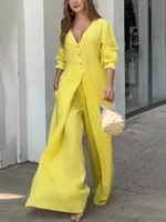 Gymystars 2026 Summer Jumpsuit Woman V-neck One-piece Jumpsuits New Fashion High Waisted Pockets Loose Green Clothes Setsfemale - Image 2