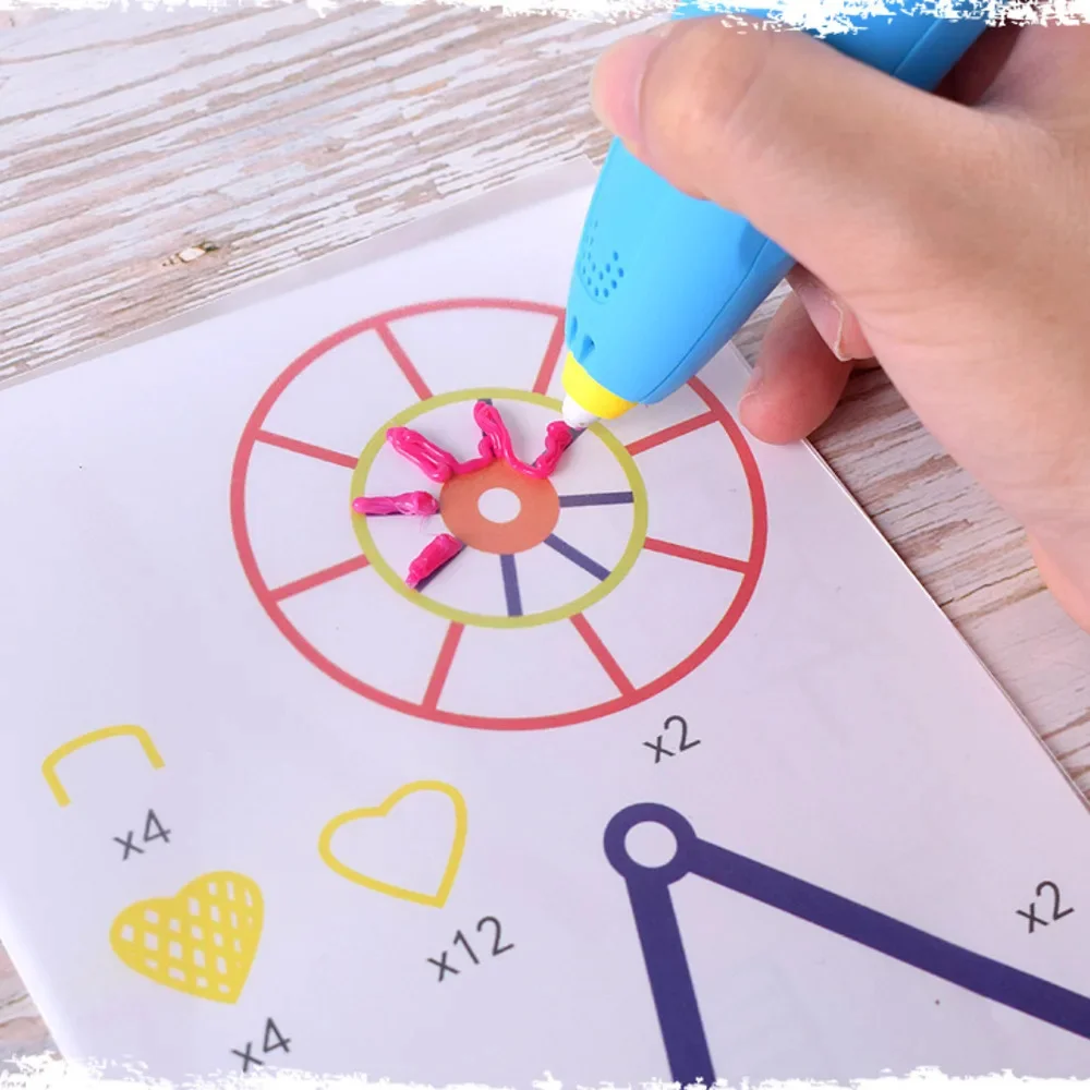 3.7V 500MA PCL Low Temperature 3D Printing Pen USB Charging Wireless Graffiti Student Handmade Girl Children's Toy