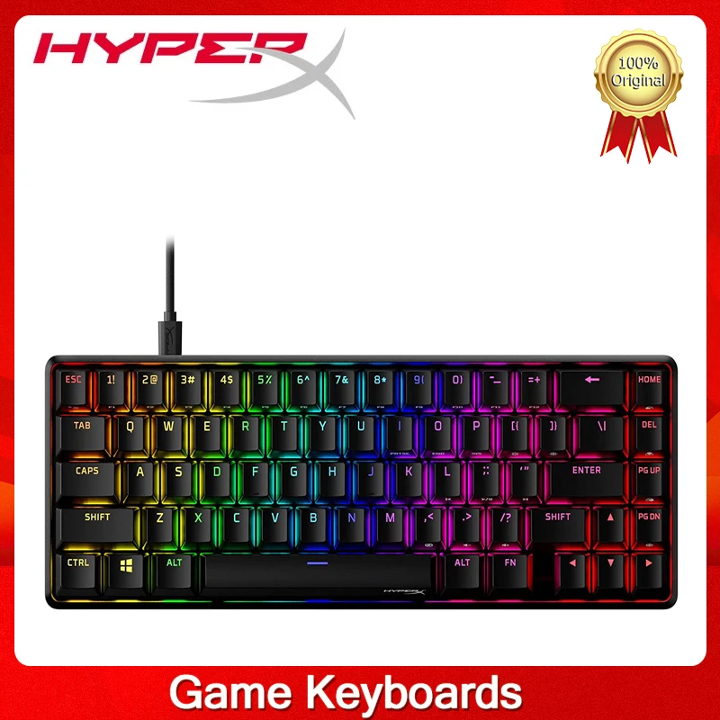 

HyperX Alloy Origins 65 - Mechanical Gaming Keyboard Compact 65% Form Factor RGB LED Backlit - NGENUITY Software Compatible