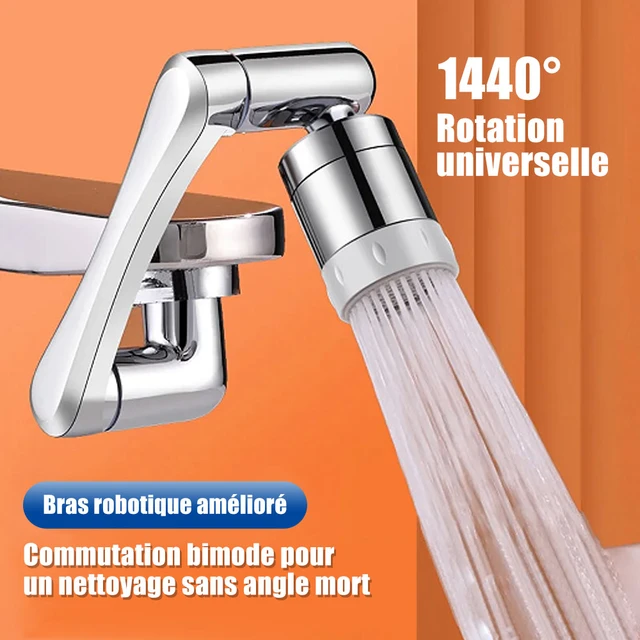 Extension de robinet universelle en acier inoxydable, bras