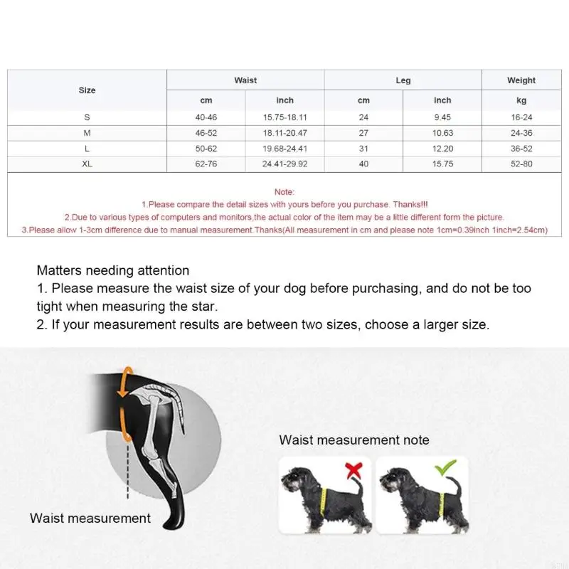 Practical Comfortable Wear Dog Slide for Rear Legs Support and Assistance Suitable for All Dog Sizes Daily Use 87HA