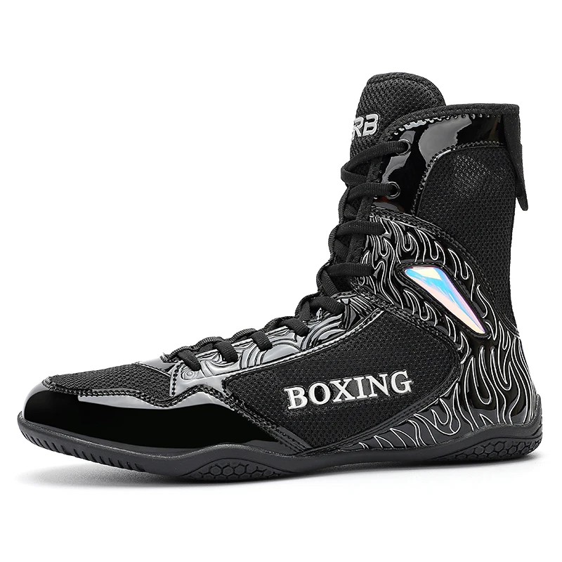 High-top Men Boxing Sneakers Breathable Wrestling Shoes Non Slip Comprehensive Training Shoes Fighting Sanda Wrestling
