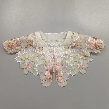 1Pc Lace Neckline Collar Fabric Craft Embroidery Sewing DIY Clothing Decorative Accessories Chinese Style