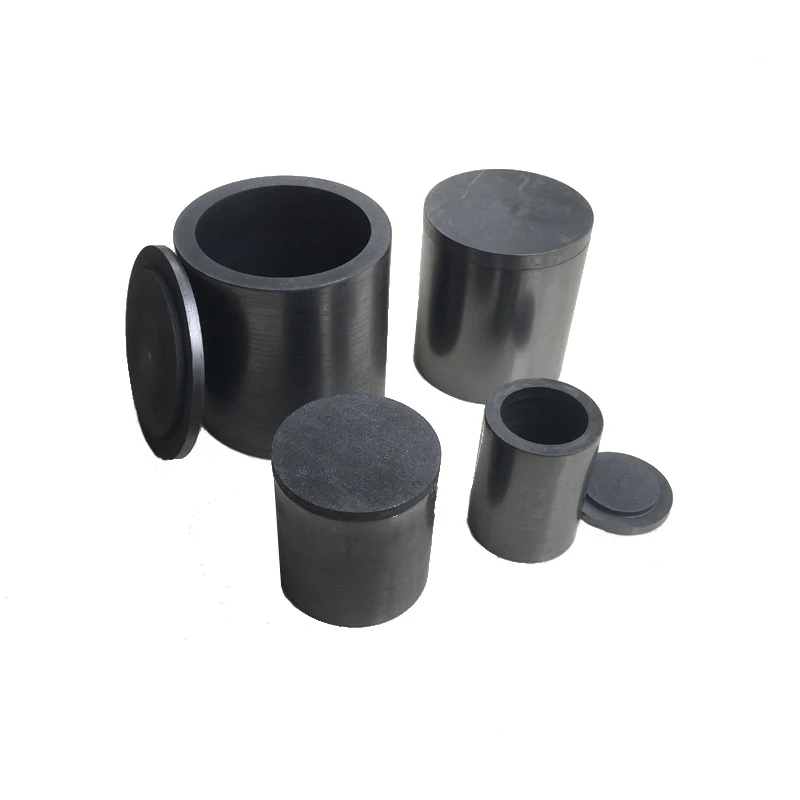 Carbon Melting graphite Crucible with Lid For Melting Gold Silver 1 set