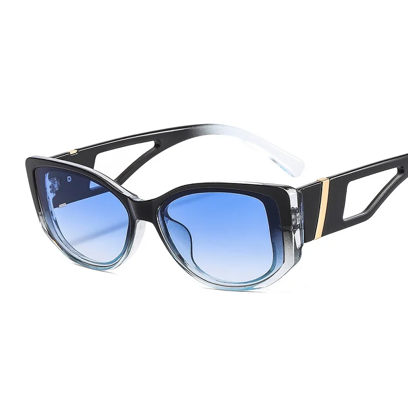 ZLY 2022 New Fashion Cat Eye Sunglasses Women Men Luxury Hollow Frame Gradients Lens Trending Products Brand Designer Eyewear 3
