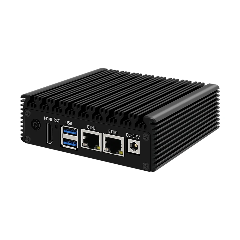 Micro Firewall Appliance,Mini PC,HUNSN RJ12,Intel Celeron N4000/J4105,Router PC,2Intel 2.5GbE I226-V LAN,RST,HD,2USB3.0